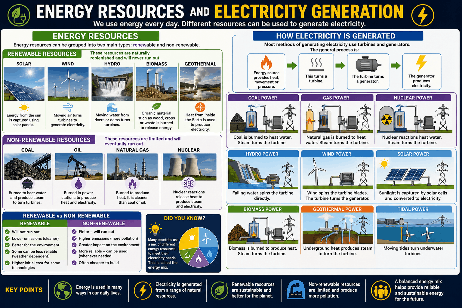 Energy Resources and Electricity Generation
