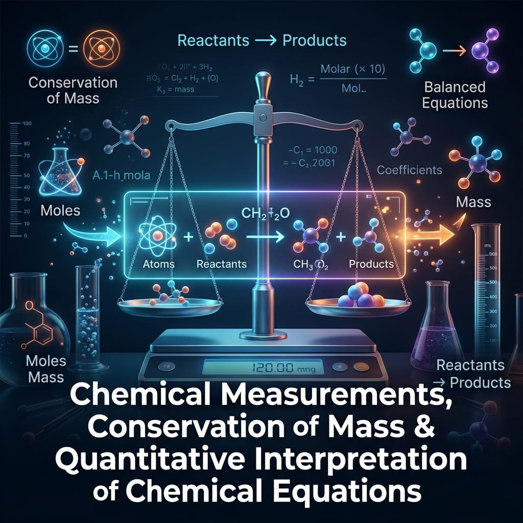 Chemical Measurements, Conservation of Mass, and Quantitative Interpretation of Chemical Equations