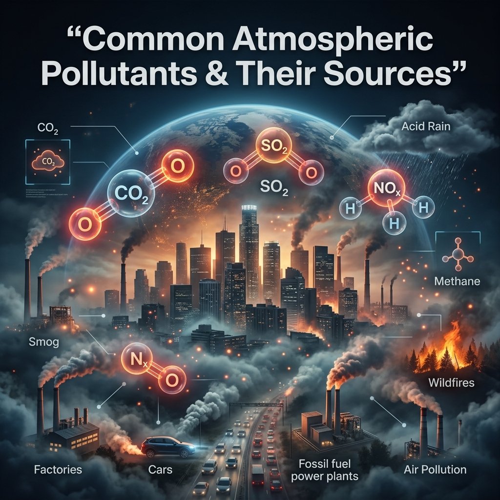 Common Atmospheric Pollutants and Their Sources